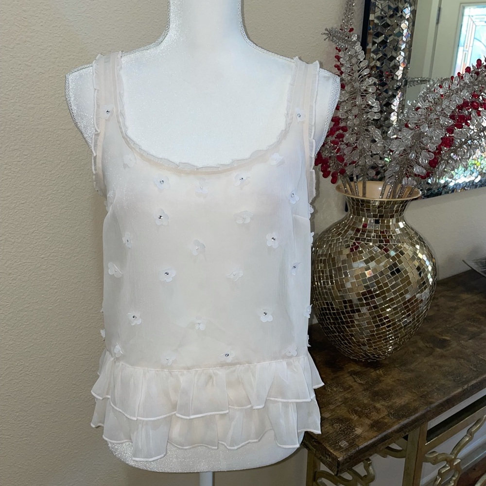 Abercrobie & Fitch sheer sleeveless top